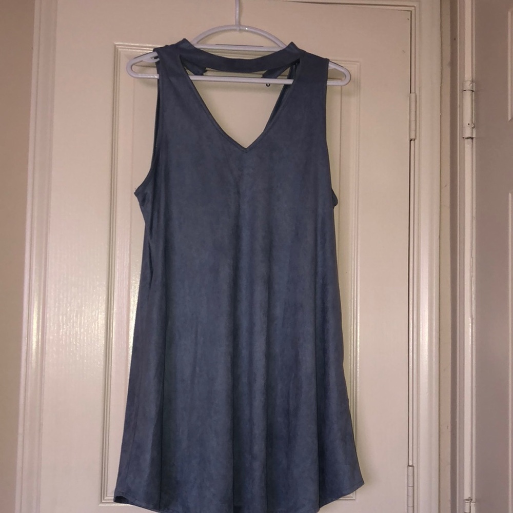 Altar’d State Blue Velvet Short Dress